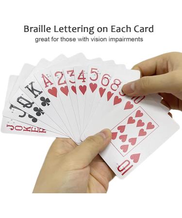 MUROCEA Large-Print Braille Playing Cards | Vision Impairments Entertainment - Buy Online on SooperMarket.com