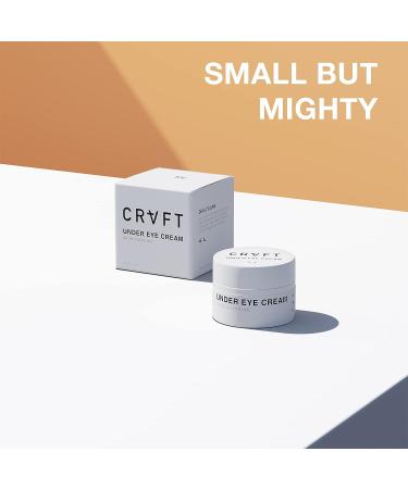 CRVFT Men's Under Eye Cream .25oz | Brighten Dark Circles & Reduce Puffy Eyes | AM/PM Treatment | Caffeine Infused | Made in USA | Paraben & Sulfate Free | Peppermint Scent - Buy Online on SooperMarket.com