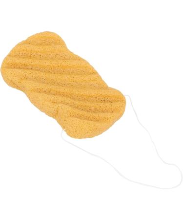 Verdant Touch Face Cleansing Sponge Plant Fiber Facial Sponge Reusable Face Cleansing Exfoliating Puff Washable Bath Puff Yellow - Buy Online on SooperMarket.com