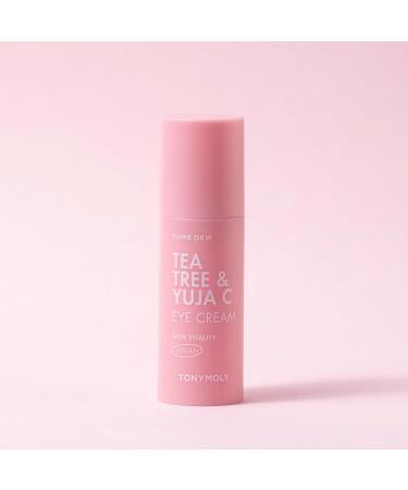 TONYMOLY Pure Dew Tea Tree & Yuja C Eye Cream - Hydrating & Soothing Eye Treatment for Bright Healthy Skin - International Shipping Available - Buy Online on SooperMarket.com