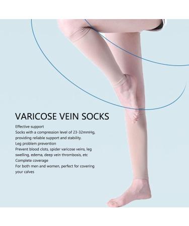 Knee-High Compression Stockings 23-32 mmHg for Varicose Veins | Improved Blood Circulation | Support for Nurses Running & Hiking | Plus Size 3XL - Buy Online on SooperMarket.com
