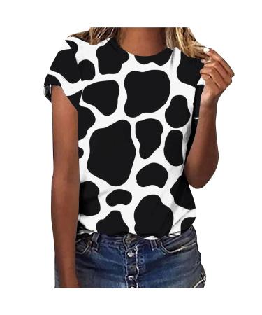 Oversized T-Shirts Shirts for Women Womens Fashion Dragonfly Print Tshirt Short Sleeve Blouse Business Trendy T-Shirts Plus Size Blouses for Women#black Medium