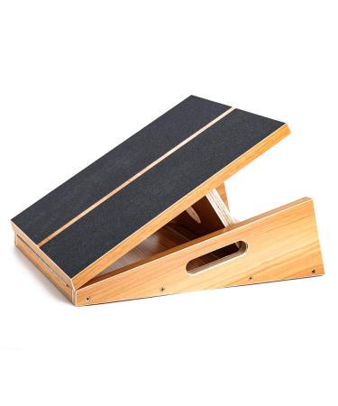 StrongTek Professional Wooden Slant Board, Adjustable Incline Board and Calf Stretcher, Stretch Board - Extra Side-Handle Design for Portability full-coverage
