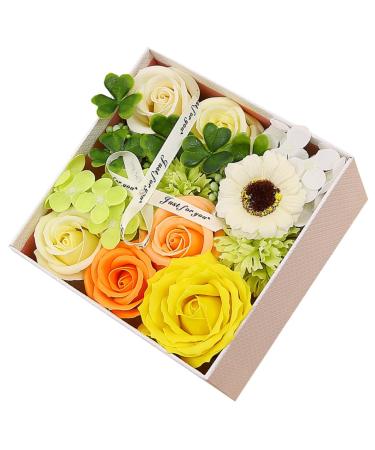 OUNONA 1 Box Carnation Soap Flower Christmas Decor Momma Gifts Nativity Decor Mom Present Christmas Stockings Romantic Preserved Flower Mother Artificial Wedding Suit Paper Green 15x15x8cm