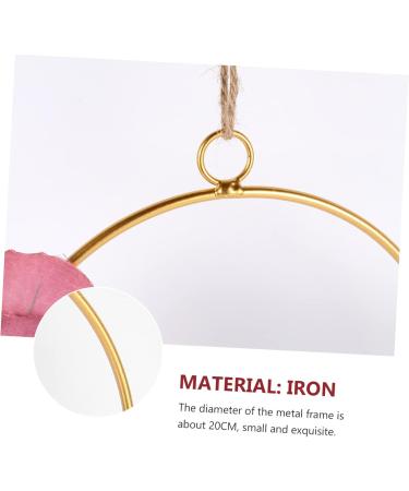 Cabilock Wrought Iron Gate Hanging Wreath Emblems Simulation Garland Hanging Garland Wall Decoration Door Rosy 20x20cm - Buy Online on SooperMarket.com