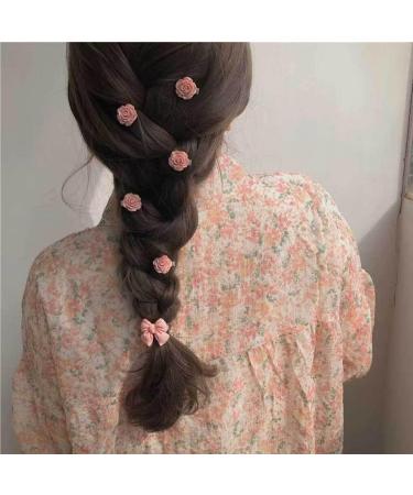 vreplrse 5 Pieces Pink Hair Clips Flower Women Girls Sweet Hairpins Styling Accessories Head Decoration Pin for DIY Crafts Heart - Buy Online on SooperMarket.com