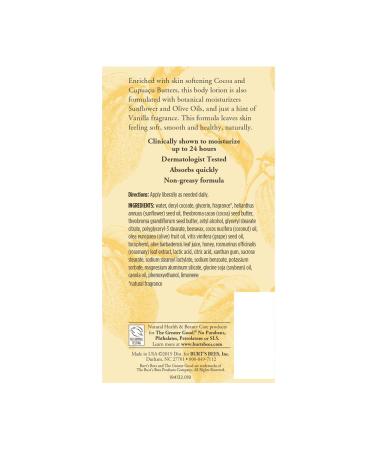 Burts Bees Cocoa & Cupuacu Butter Body Lotion for Dry Skin - 6 Oz (Pack of 1) - Buy Online on SooperMarket.com