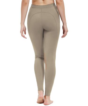 FitsT4 Kids Performance Riding Tights - Flex Knee Patch Breeches for Girls in Khaki (Large) - Buy Online on SooperMarket.com