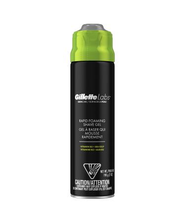 Gillette Rapid Foaming Shave Gel for Men by GilletteLabs, 7 OZ Rapid Foaming Gel