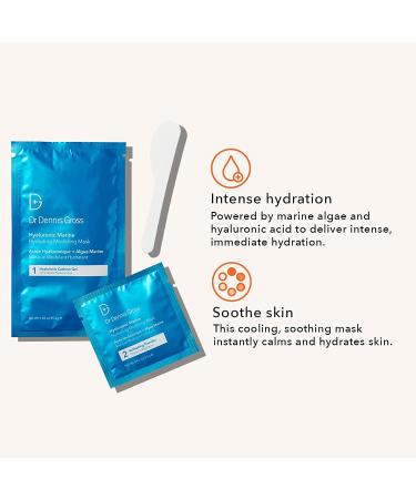 Dennis Gross Hyaluronic Marine Modeling Mask - 4 Treatments for Dehydrated Skin, Dull Complexion, Fine Lines & Wrinkles - Buy Online on SooperMarket.com