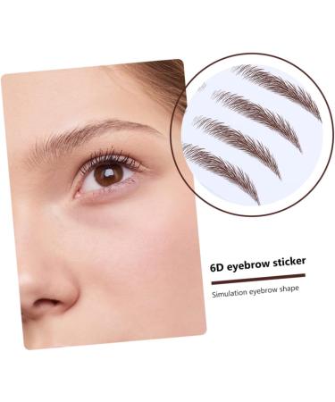 4pcs Eyebrow Stickers 6d Eyebrows Brow Shaper False Eyebrows Cosmetics Post Paper 4d Hair - Buy Online on SooperMarket.com