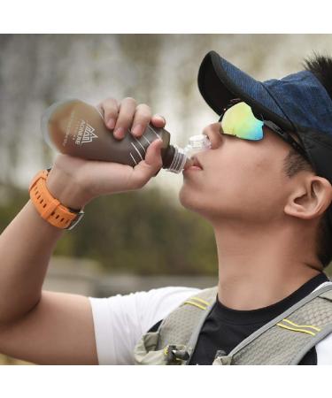 TRIWONDER Soft Flasks 170ml/5.75oz - Pack of 2 | Collapsible Water Bottles for Hydration Pack | Ideal for Running, Hiking, Cycling, Climbing | Grey TPU Folding Flask - Buy Online on SooperMarket.com