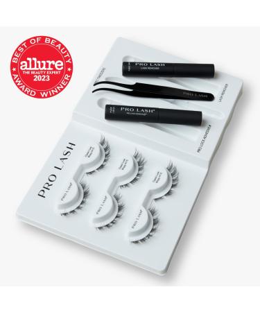 Pro Lash Starter Kit | Waterproof Long-Lasting Lashes | 3 Sets of Classic Luxe Wispy No.15 | Achieve Professional Results at Home - Buy Online on SooperMarket.com