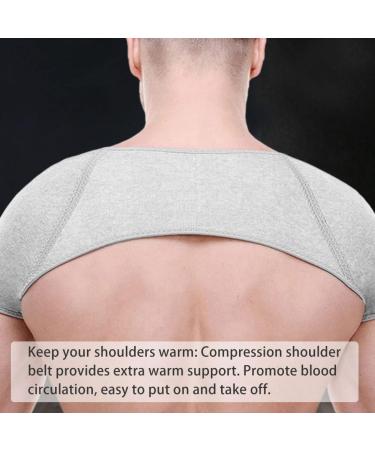 Double Shoulder Brace Double Shoulder Support Brace Pain Relief Compression Shoulder Warm Wrap Protector L - Buy Online on SooperMarket.com