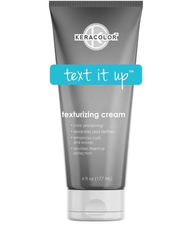 KERACOLOR Text lt Up Texturizing Cream for Curly Hair - Color Preserving that Enhances Curls and Waves - Provides Heat Protection 6 fl. oz.