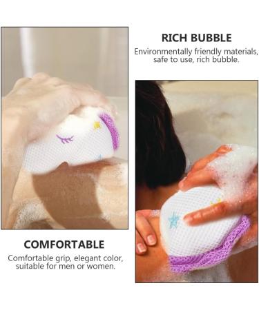 FRCOLOR 2pcs Unicorn Bath Body Sponges - Exfoliating Shower Poufs & Loofahs for Kids - Fun Flower Bath Toys - Perfect for Girls - Buy Online on SooperMarket.com