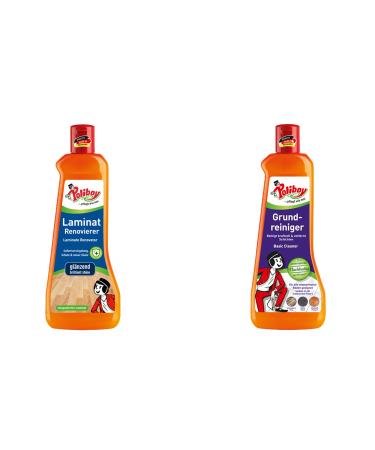 Poliboy Laminat Renovier + Grundreiniger - Perfect Set to maintain laminate floors - 2x 500ml (1000ml) - Made in Germany Laminat Renovier + Grundreiniger 1 L (1 Pack)