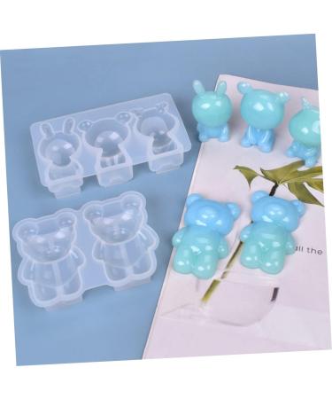 Zerodeko 2pcs Rabbit Ornaments Dessert Bear Shape Cartoon Baking Adorable Molds Tools Silicone Cake DIY 11.5X6.3X2.4CM White - Buy Online on SooperMarket.com