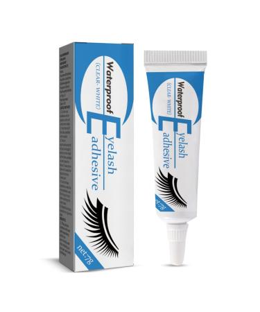 Eyelash Glue False Eyelash Glue Individual Lash Glue 7g Strong Bonding Fast Drying Eyelash Glue Clear Long-Lasting Eyelash Extension Glue Waterproof Lash Adhesive for DIY Lash Extensions White-7g