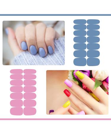 SILPECWEE Light Colour Nail Polish Strips for Women - 16 Sheets with Nail File | Self Adhesive Gel Nail Wraps Sticker and Accessories - Buy Online on SooperMarket.com