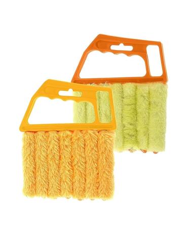 Desikixudy 2Pcs Window Venetian 7 Finger Dusting Cleaner Tool Window Shutters Venetian Brush