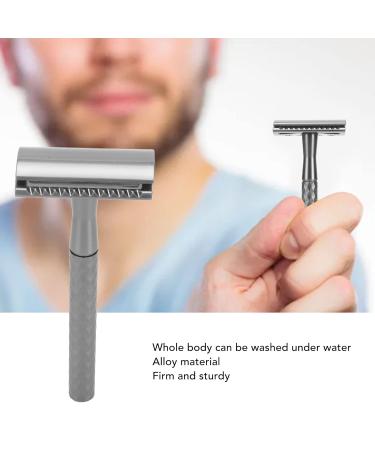 Men's Safety Bar Shaver - Short Handle Double Edge Manual Beard Cutter for Smooth Wet Shaving - Ideal for Men & Women - Buy Online on SooperMarket.com