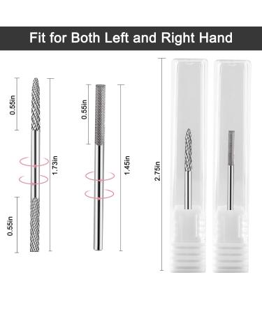 3XF Ultra Fine Cuticle Nail Drill Bit - Medium Double Heads Safety Tungsten Carbide Remover for Acrylic Gel Manicure & Pedicure | International Shipping Available - Buy Online on SooperMarket.com