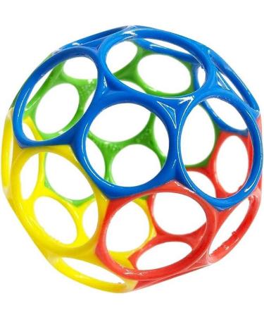 Bright Starts Oball Classic more flexible and easy to use sensory activity toys for children of all ages (blue green red yellow)