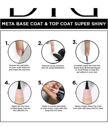 Didier Lab Premium Clear Gel Base and Top Coat Set - Long Lasting UV Gel Polish - Shellac Base Coat and No Wipe Top Coat - 2pcs Set - Buy Online on SooperMarket.com