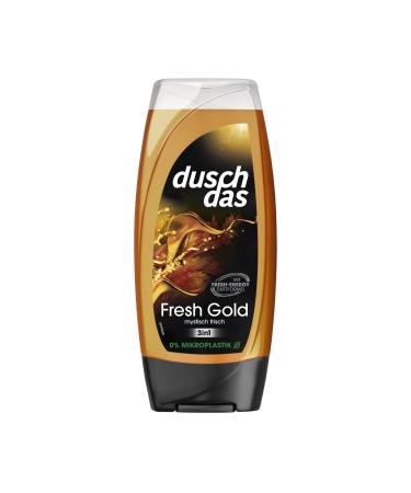 Duschdas 3-in-1 shower gel & shampoo Fresh Gold shower bath with Fresh-Energy fragrance formula ensures a refreshing start in the day 225 ml 1 piece ICE KICK 225 ml (1 Pack)