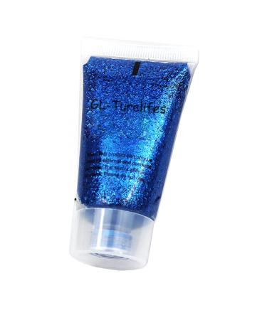 GL-Turelifes 30ml Sequins Chunky Glitter Liquid Eyeshadow Glitter Body Gel Festival Glitter Cosmetic Face Hair Nails Makeup Long Lasting Sparkling Easy to Apply  Easy to Remove (05 Peacock Blue)