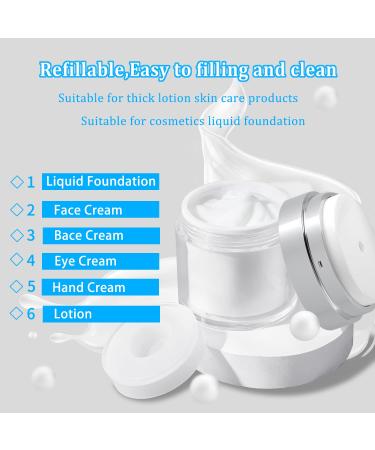 Vacuum Bottle Cream Jar with Cosmetic Spatula | TSA Approved Travel Bottles (2 Pieces) - Buy Online on SooperMarket.com