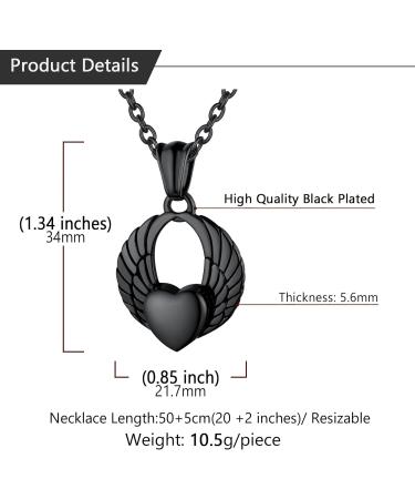 U7 Women's Cremation Urn Necklace - Celtic Knot & Wing Design - Stainless Steel Pendant for Ashes - Memorial Jewelry - Buy Online on SooperMarket.com
