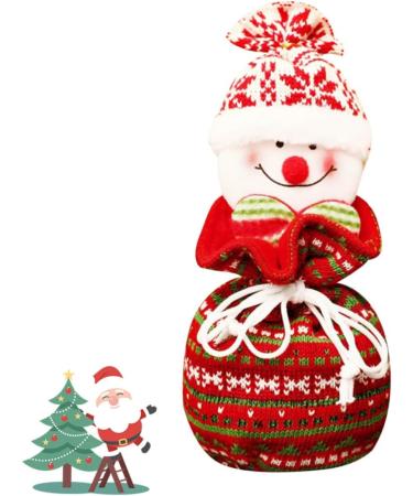 KOMBIUDA 1pc Snowman Storage Candy Bag Bags Kids Ornament Hanging Knitted Portable Christmas Adorable 1 count (Pack of 1) As Shown - Buy Online on SooperMarket.com