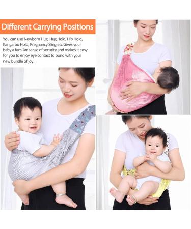 HINATAA Breathable Baby Sling | Adjustable Wrap Carrier with 3D Mesh Fabric | Summer Ready (Pink) - Buy Online on SooperMarket.com