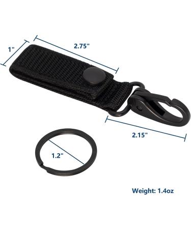 Dotacty Heavy Duty Belt Keeper Clip Key Holder with Nylon MOLLE Strap - Black - Buy Online on SooperMarket.com