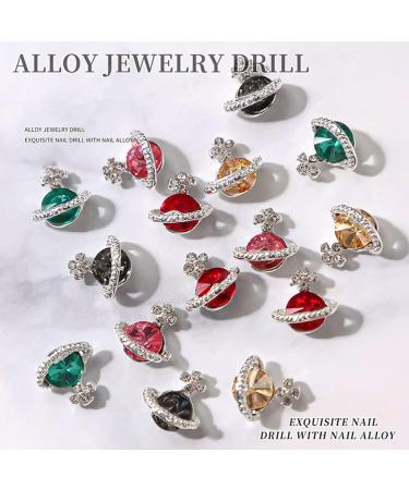 Fancy Multi-Color Nail For Color Stone Alloy Planet Design Decoration 3D Alloy Deco Nail Art Planet - Buy Online on SooperMarket.com