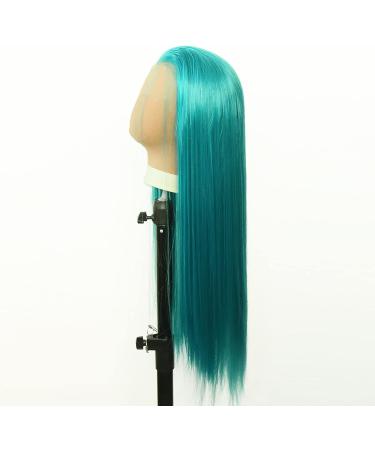 Emerald Green Synthetic Lace Front Wig - Long Straight Teal Wig for Black Women - Buy Online on SooperMarket.com
