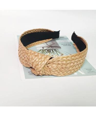 Lvyeer Straw Knot Headband - Boho Fashion Wide Hair Band for Women/Girls - Buy Online on SooperMarket.com