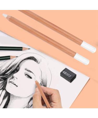 Professional White Coal Sketch Pencils - 2PC Set for Artists | Premium Drawing Supplies & Stationery - Buy Online on SooperMarket.com