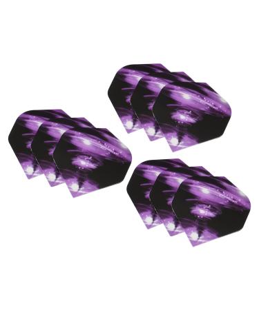 PATIKIL Dart Flights Pack PET Standard Darts Accessories Replacement Parts for Steel Tip Black Purple