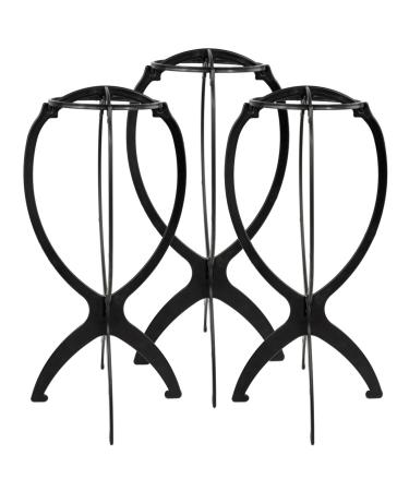 Wig Stand Holder - Rbenxia 6pcs Portable Durable Plastic Folding Hairpieces Display Tool - Black - Buy Online on SooperMarket.com