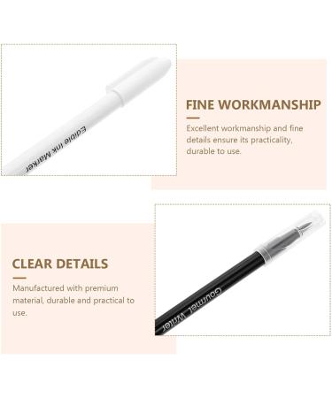 Cabilock 2pcs Can Be Food Coloring Pen White Marker Food Colour Pens White Icing Pens Baking Markers Plastic Black White - Buy Online on SooperMarket.com
