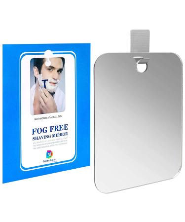 Original Anti-Fog Shower Mirror Fogless Bathroom Shaving Mirror Removable Handheld Mirror Shatterproof Portable Travel Mirror Washroom Suction Shaving Mirror with 1 Adhesive Hook &1 Suction Cup Hook