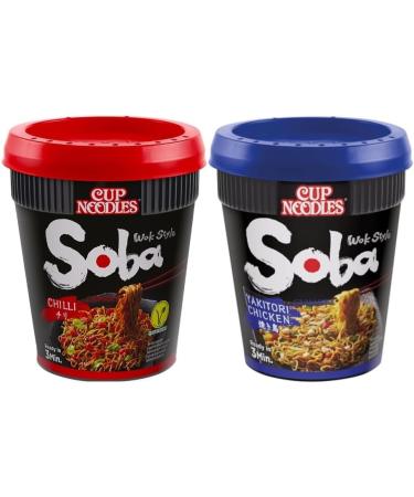 Nissin Soba Cup Noodles Wok Style Assorted Bundle 5 Different Flavours (Pack of 20) by CNMART - Buy Online on SooperMarket.com