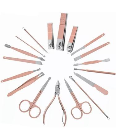 Verdant Touch Nail Care Tools Professional Manicure Pedicure Kit 18-in-1 Nail Clippers Set Rose GoldNail Care Tools - Buy Online on SooperMarket.com