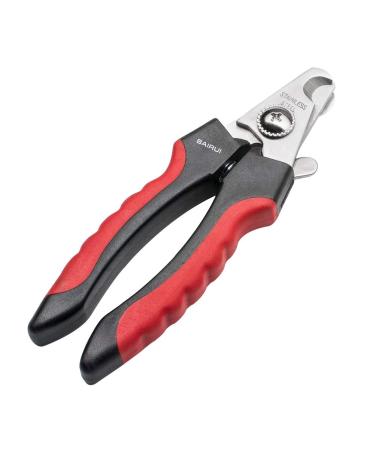 BAIRUI Dog Nail Clippers and Heavy Duty Nail Clipper for Large Dogs Professional Nail Trimmer for Dogs/Cats Pet-Nail Trimmer with Safety Guard to Avoid Over-Cutting Nails Free Nail File (Red)