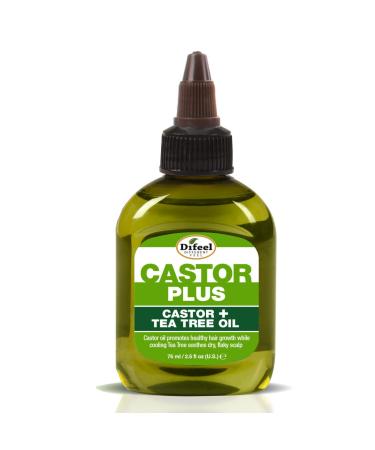 Difeel Premium Castor Plus Tea Tree - Pro-Growth + Scalp Care Premium Hair Oil 2.5 oz.