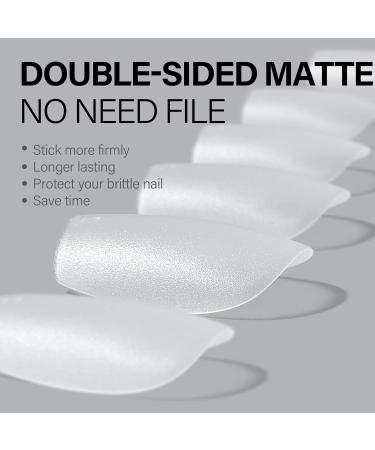 AILLSA Ultra Short Coffin Nail Tips - 240 PCS Matte Soft Gel Full Cover False Nails for DIY Press On - 15 Sizes Pre-shaped Clear Acrylic Tips - Buy Online on SooperMarket.com
