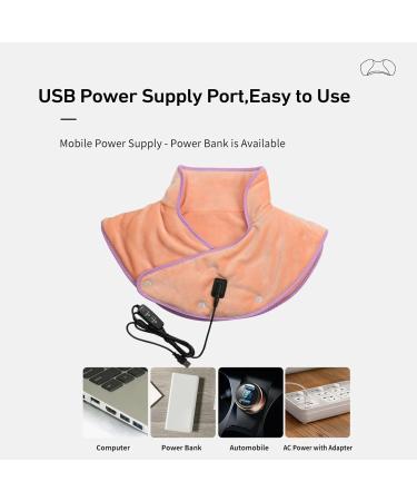 Puzzlegame Neckenheizkissen - Fast Heating Scarf & Shoulder Warmer for Neck Pain Relief | 3 Heating Levels Safe & Comfortable for Men & Women - Pink - Buy Online on SooperMarket.com